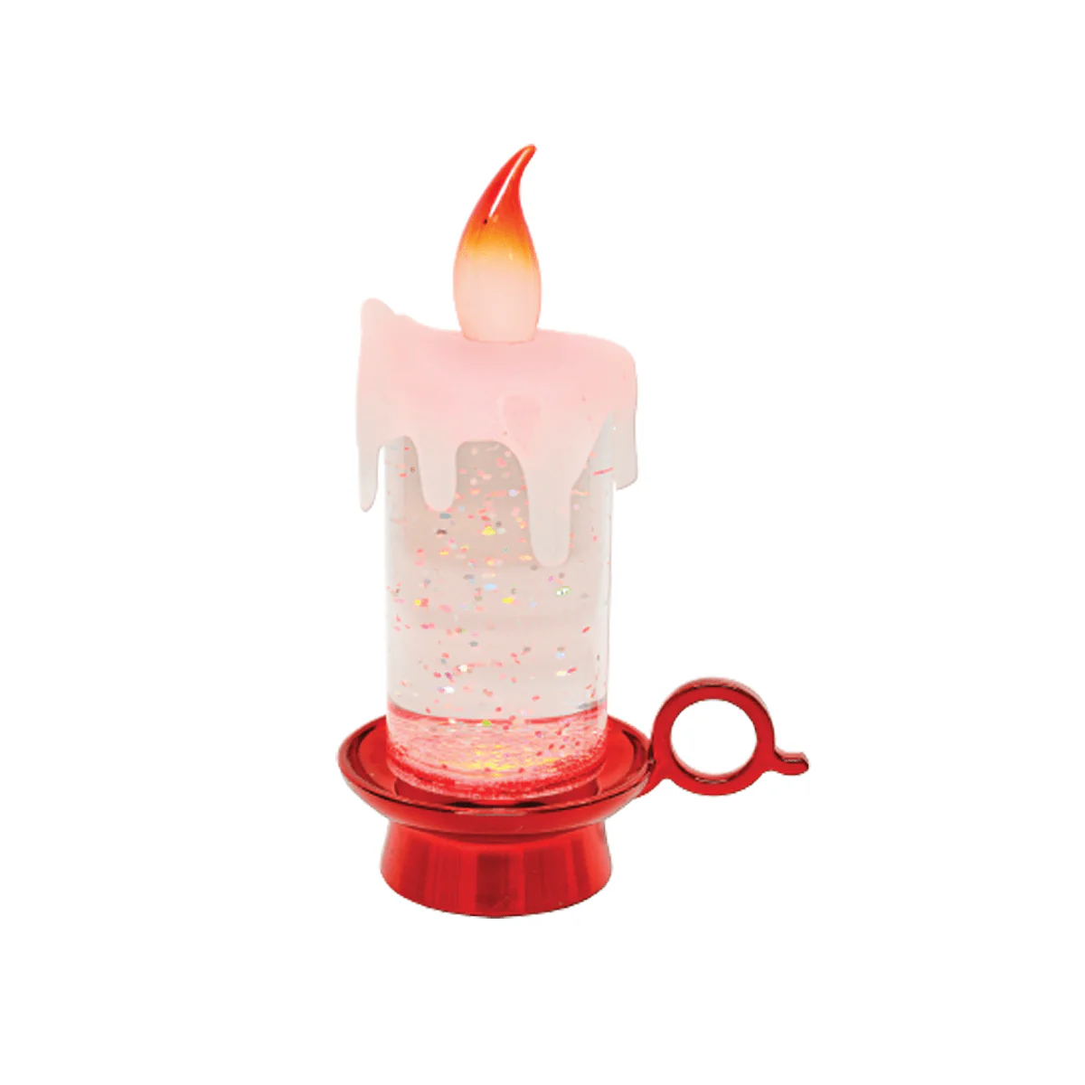 13.3cm LED Color-Changing Acrylic Candle – 3 Assorted (Brown, Red, Silver) - Image 3