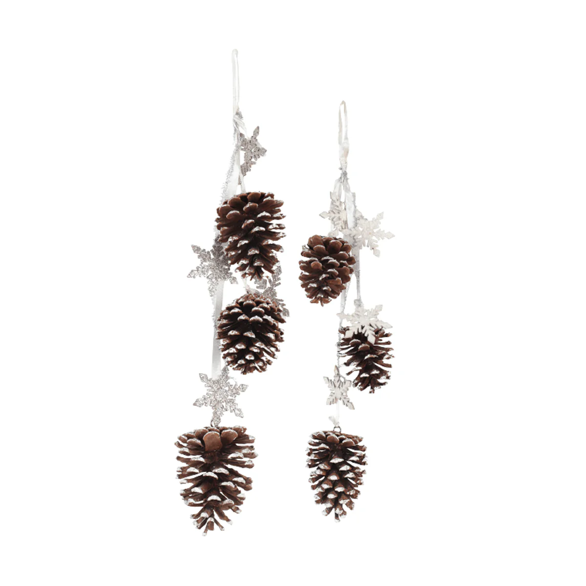 2 Asst of 24in Hanging Pine cones Cluster