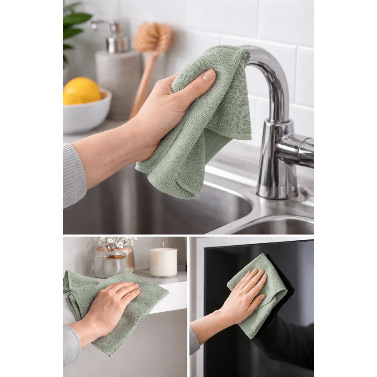 20-Pack Microfiber Cleaning Cloths – 20x20 cm (8x8") - Image 2