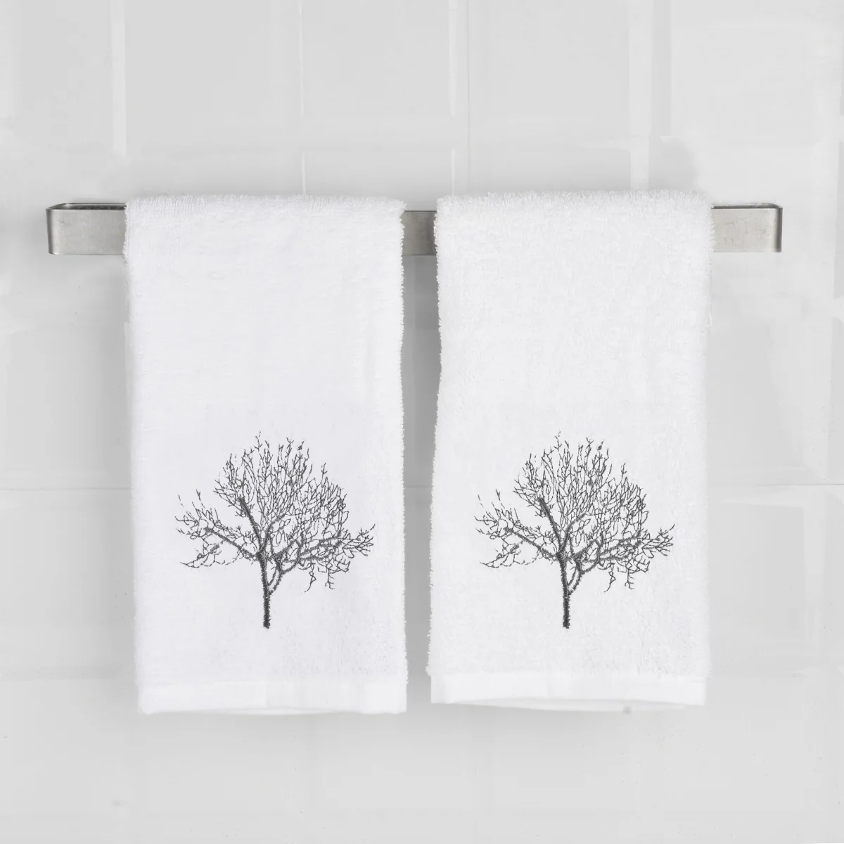 2pc Trees Towel / White - Image 2