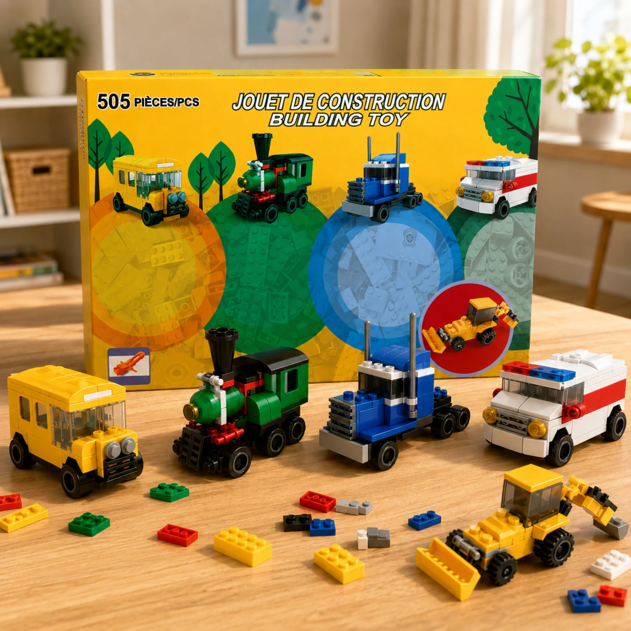 505-Piece Assorted Building Blocks Set