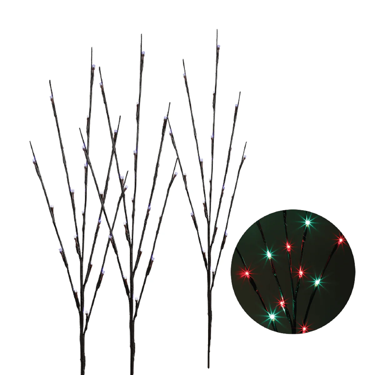 60LED Outdoor 76cm Led Red Twinkle Stakes X 3 - Image 4