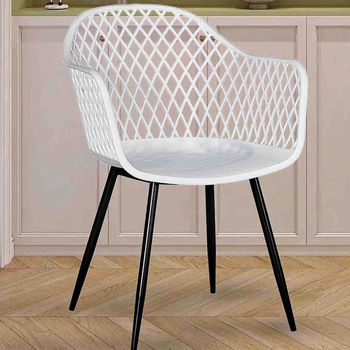 ATELIER DU NORD -Zaragoza Armchair Powder Coated Black Legs - Image 2