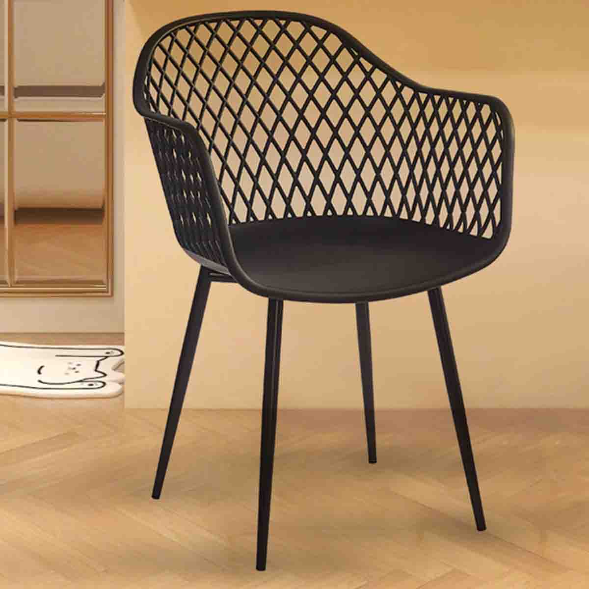 ATELIER DU NORD -Zaragoza Armchair Powder Coated Black Legs - Image 3