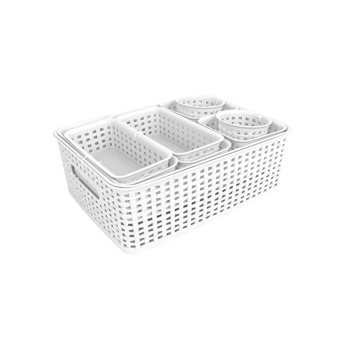 Basket Set White 10 Pcs - Image 2