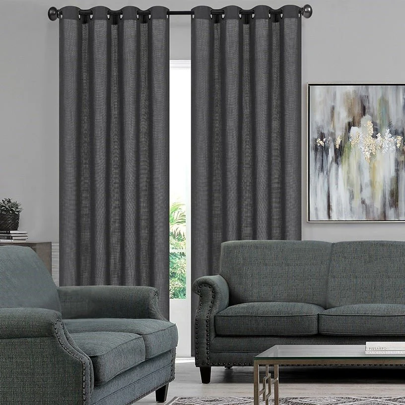 Bordeaux - Faux Linen Grommet Panel