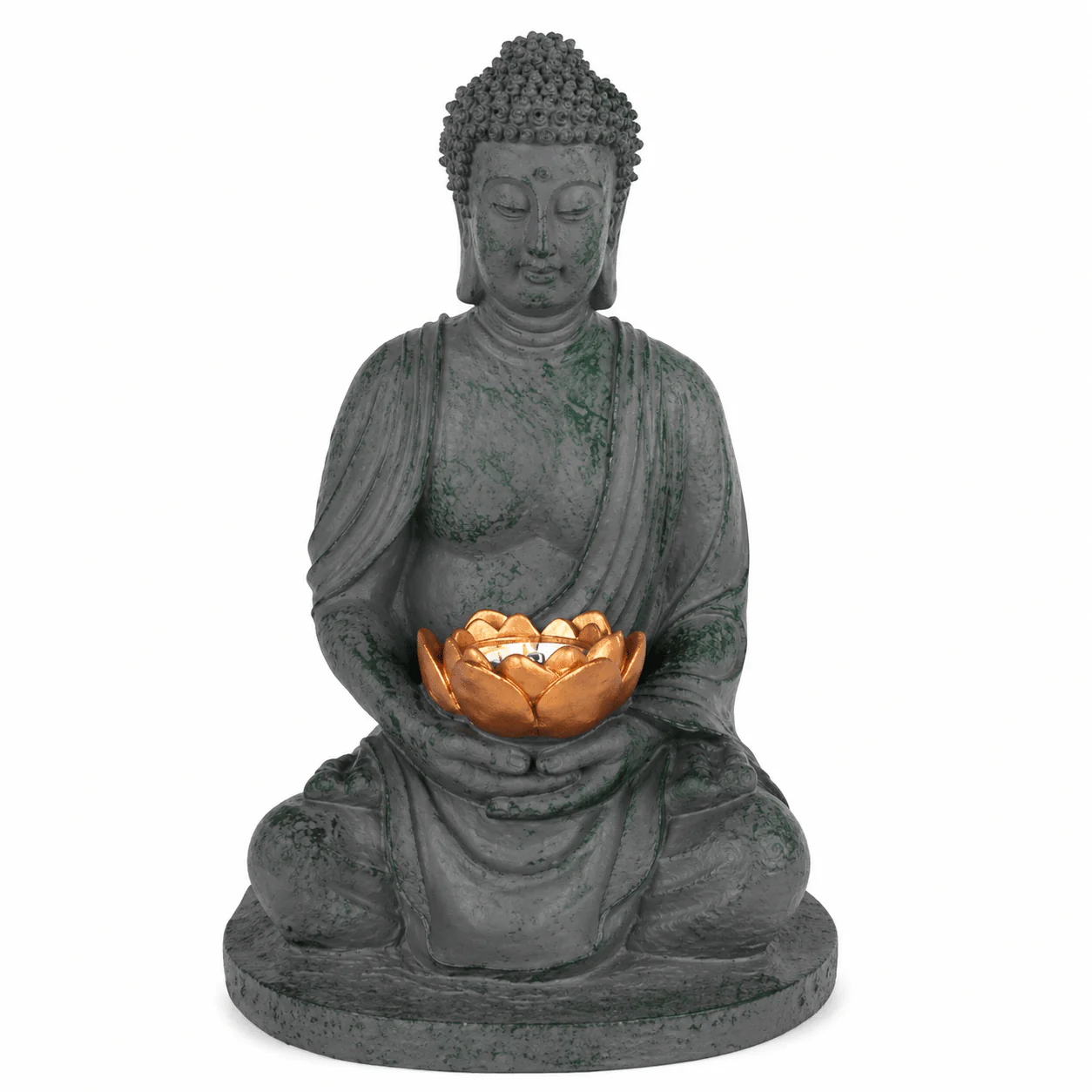 Buddha Garden Statue with Solar Light – 39 cm - Image 2