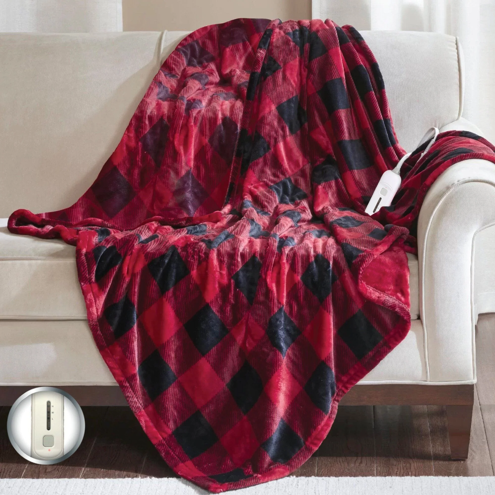Buffalo Plaid Electric Heated Throw
