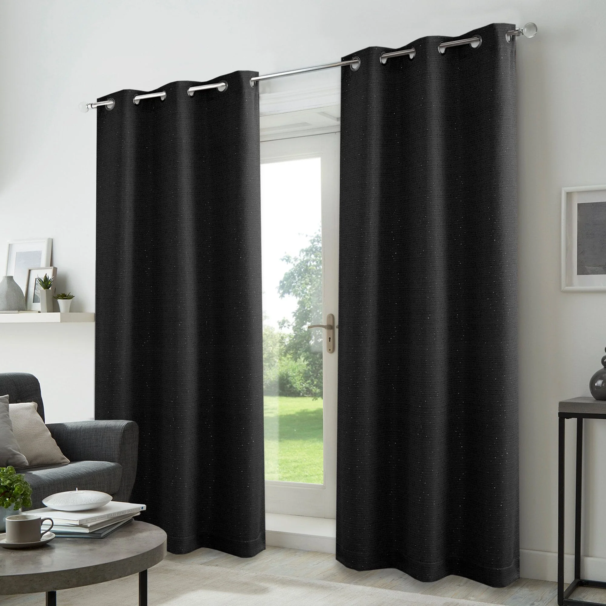 Carlton - Set of 2 Jacquard Grommet Top Panels - Image 3