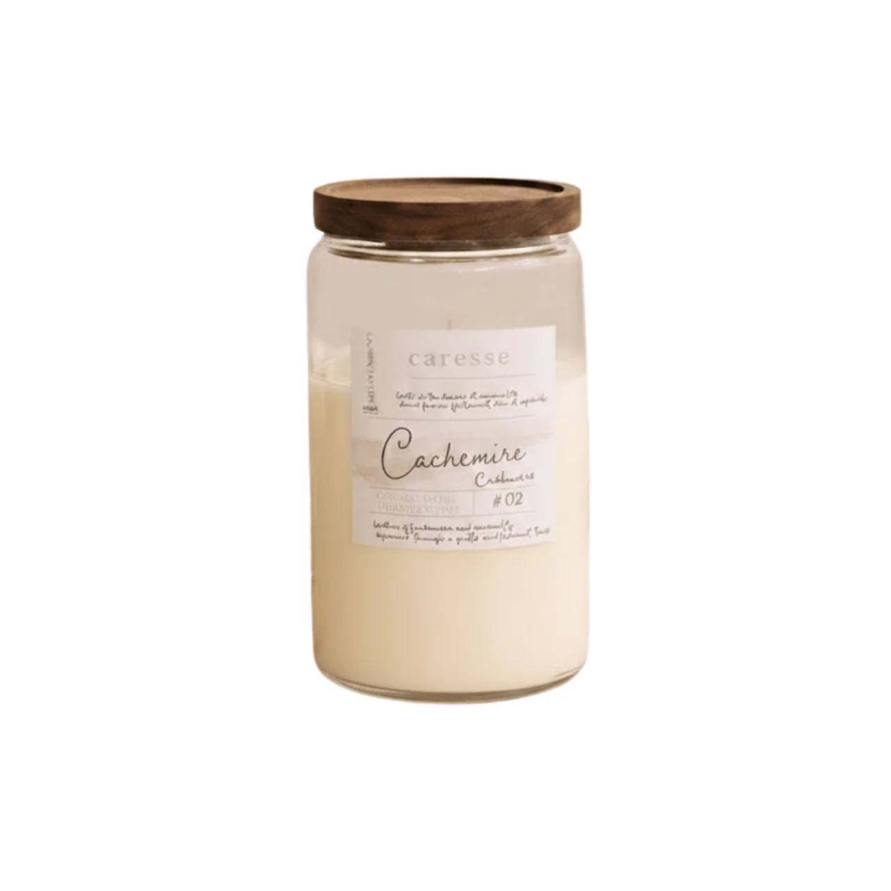 Cashmere Scented Candle in Glass with Wooden Lid