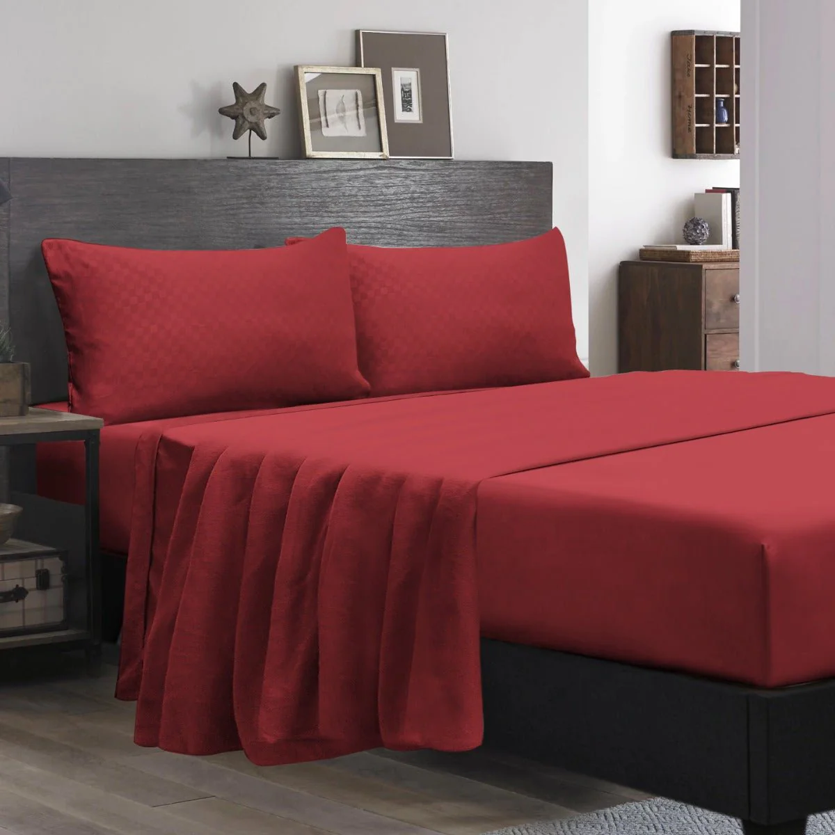 Comfort Sheet Set Asst Bordure Dobby