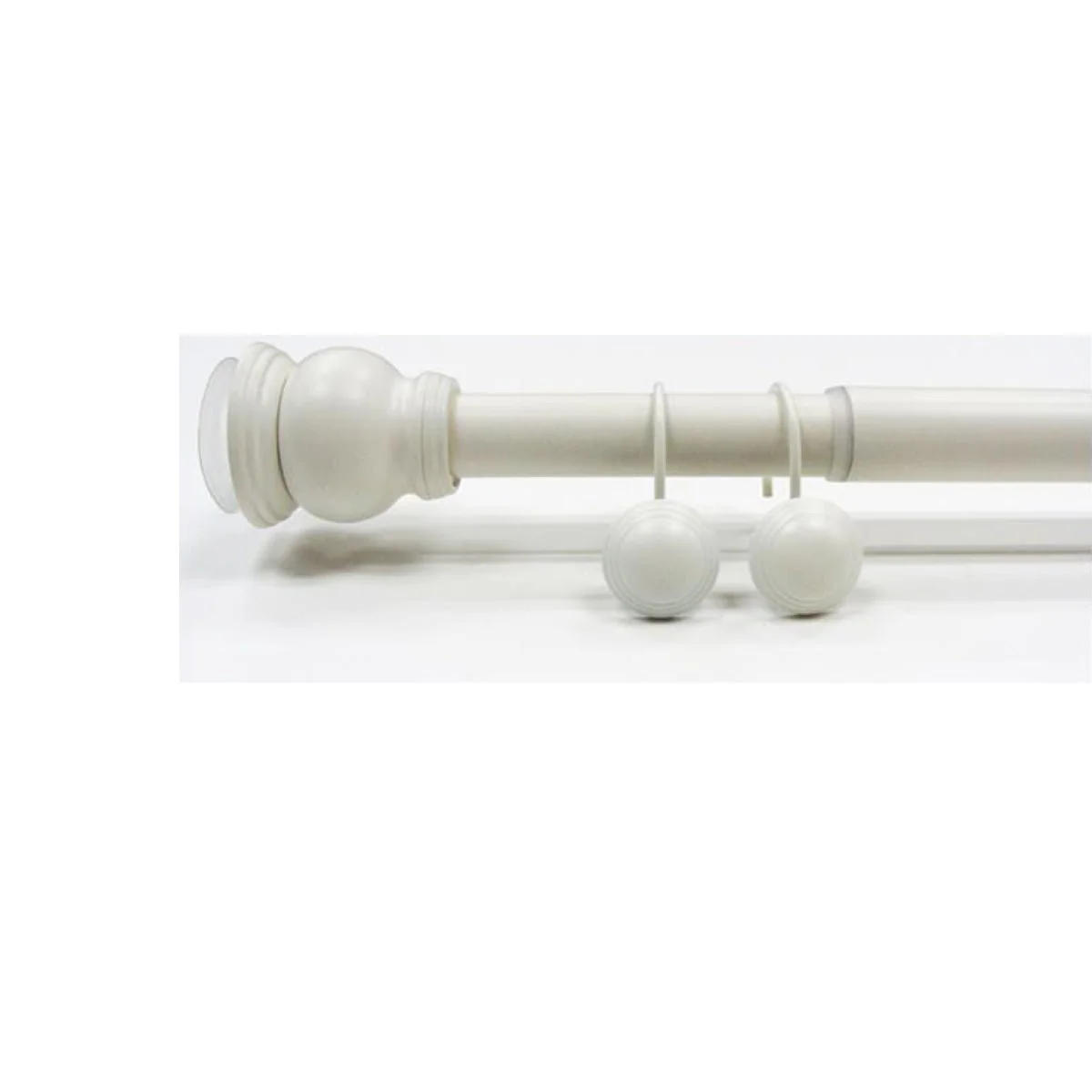 Coral Shower Rod Set 42-72in With decorative Hooks - Image 3