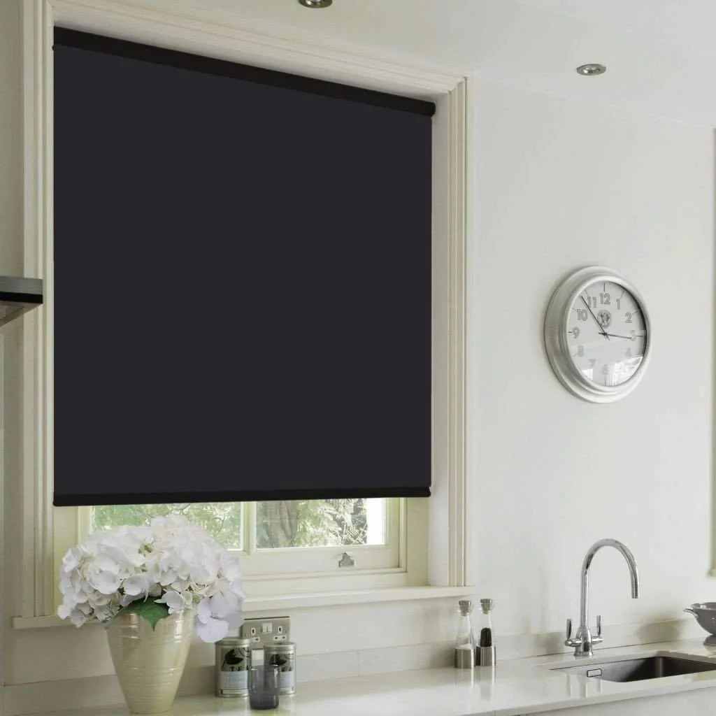 Cordless Blackout Roller Blind | Black-27 x 77"