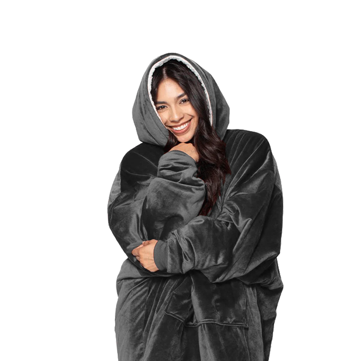 Cozy Velour Hooded Blanket - Image 6