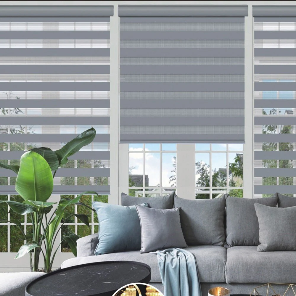 Day & Night - Cordless Grey Roller Blinds - Image 12