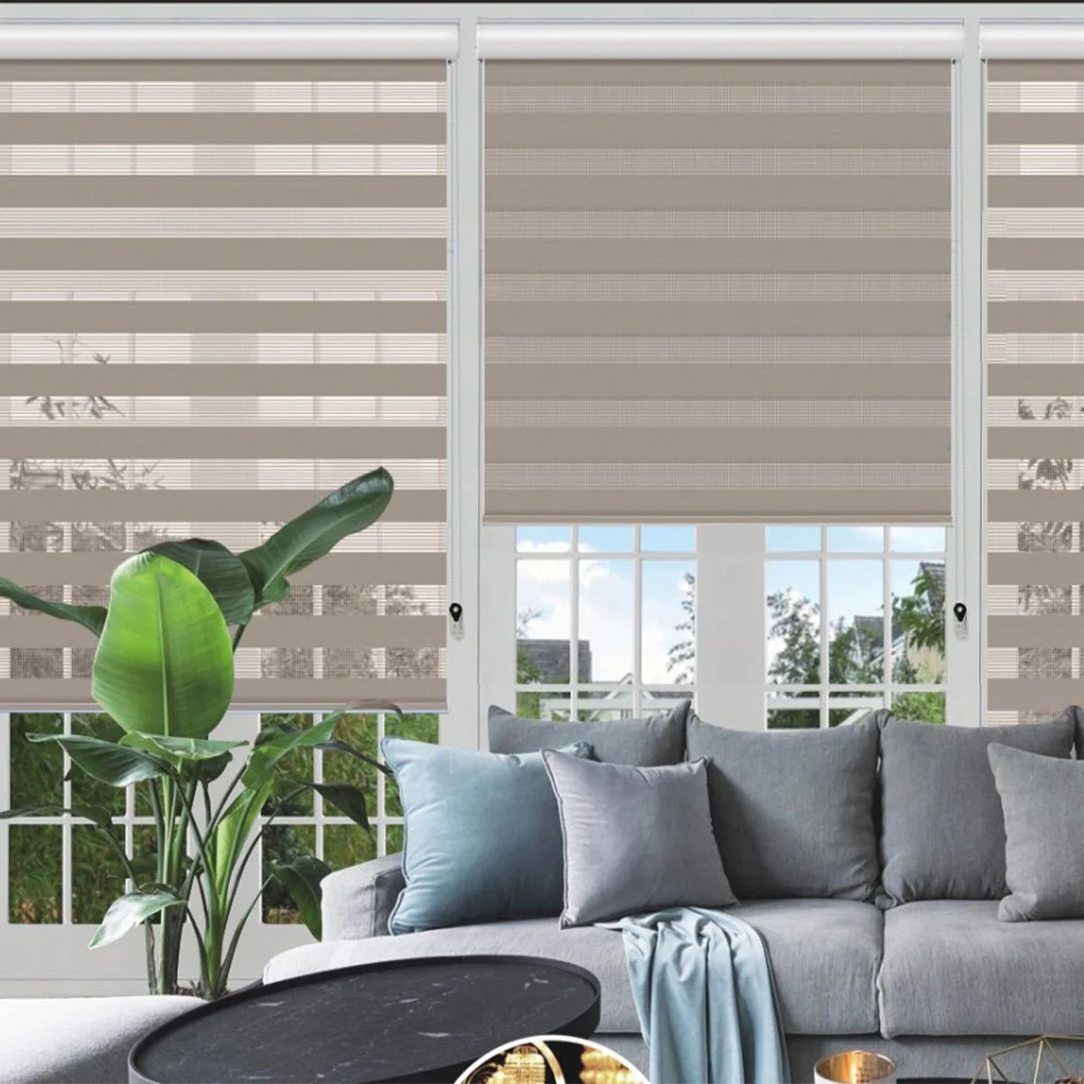 Day & Night - Cordless Roller Blinds | Taupe - Image 16