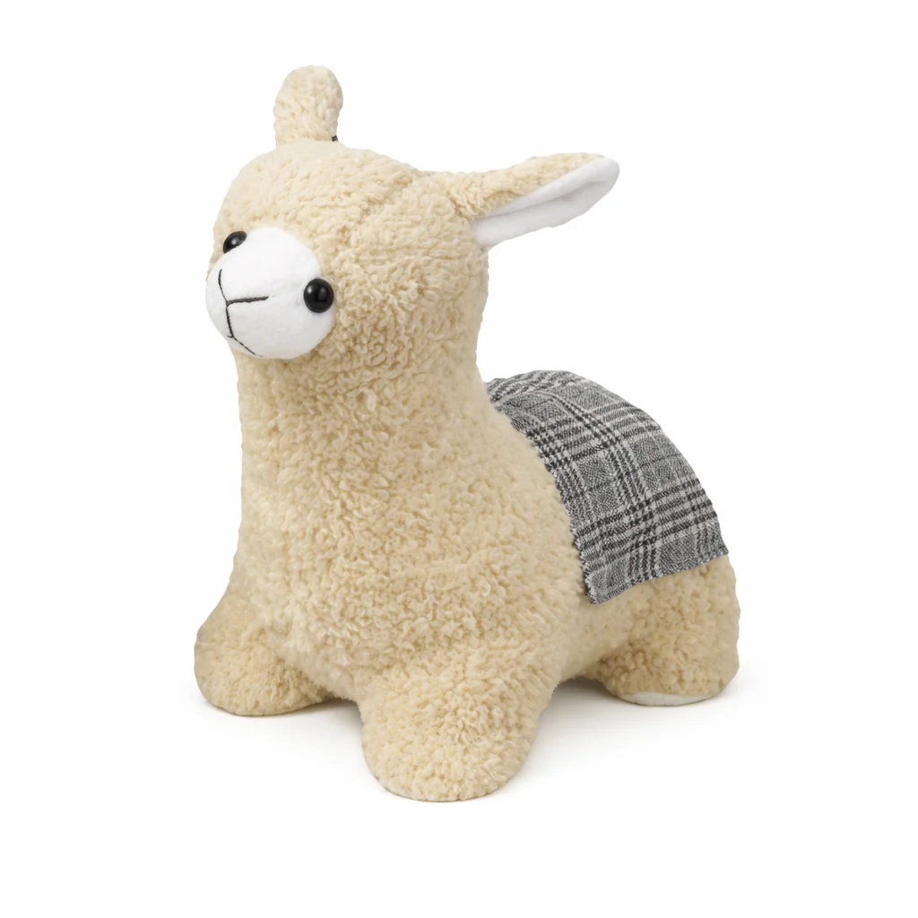 Door Stopper Llama Cream 10in Height 21x15x26cm