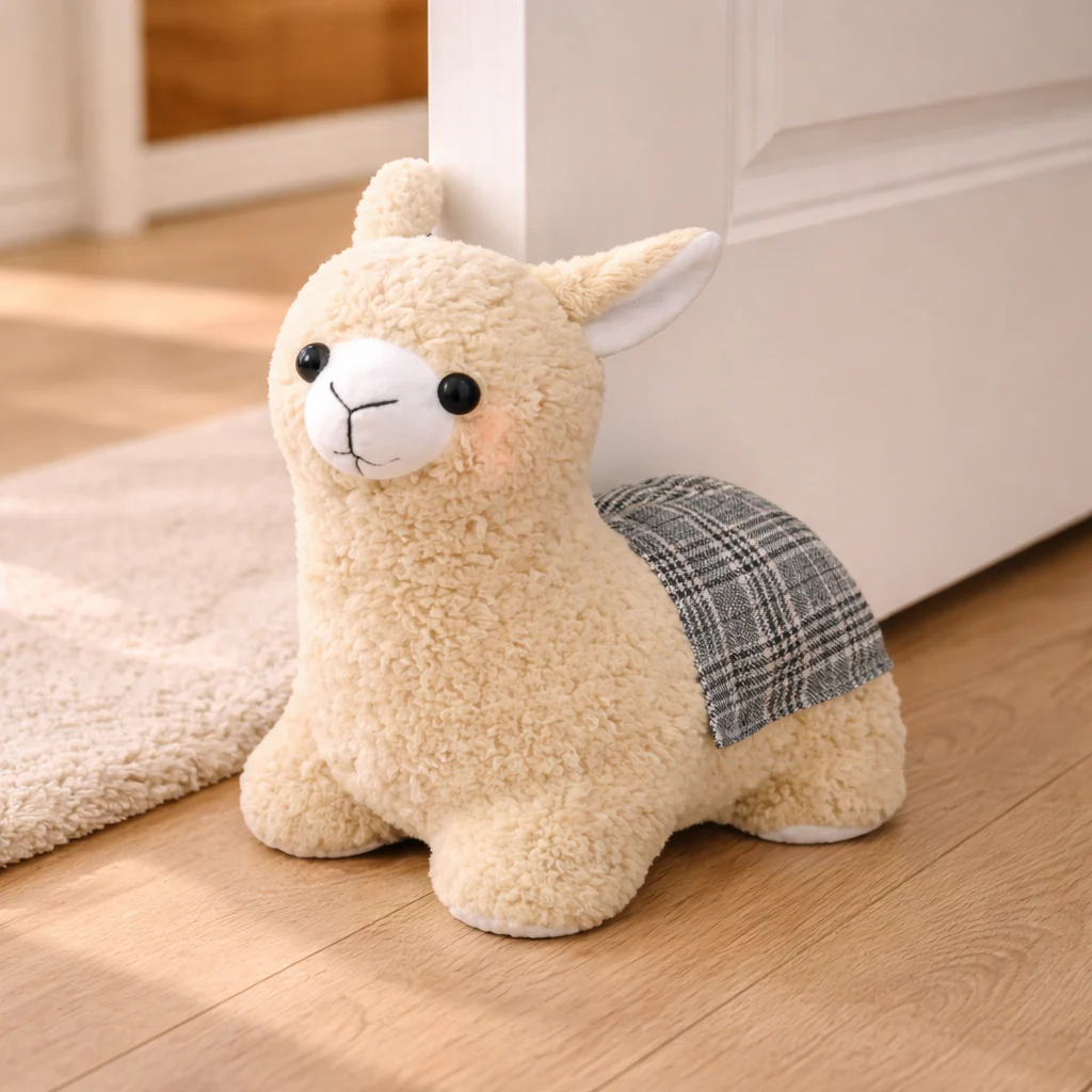 Door Stopper Llama Cream 10in Height 21x15x26cm - Image 2