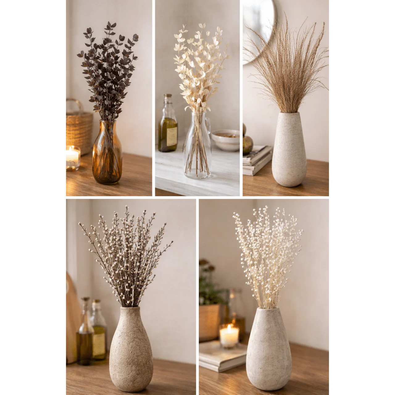 Dried Flower Bunch – Assorted Single Stems