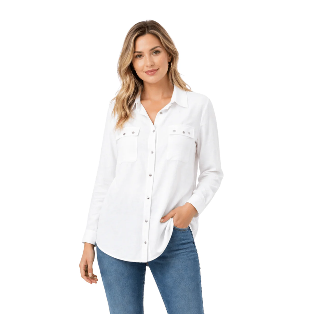 Fluid Button-Front Utility Shirt - Image 4