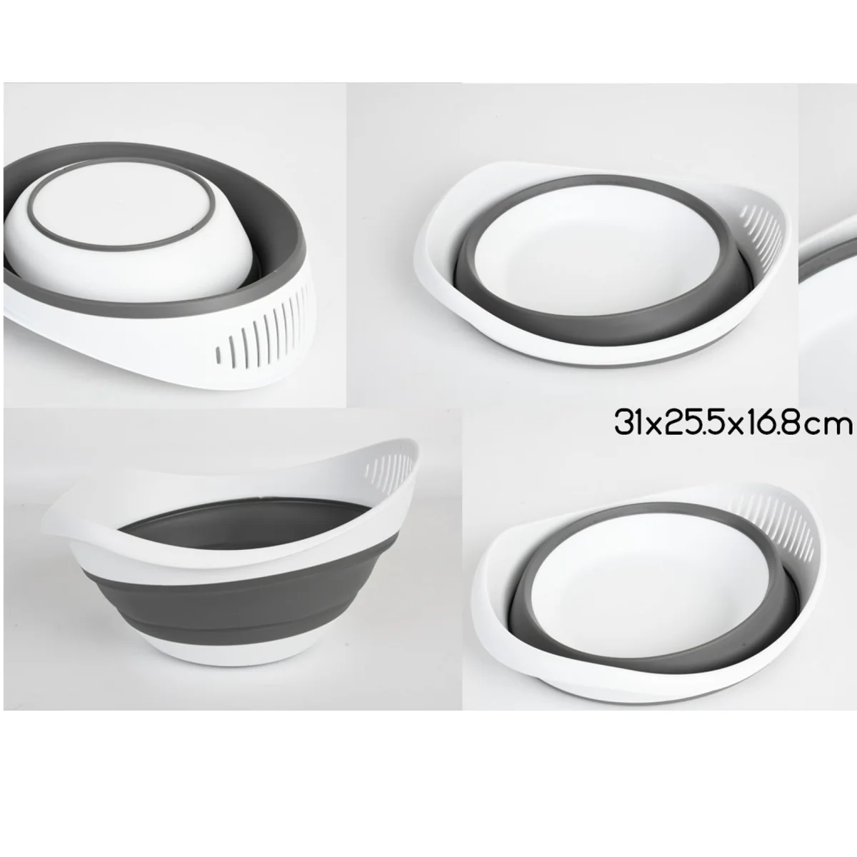 Foldable Bucket With Strainer