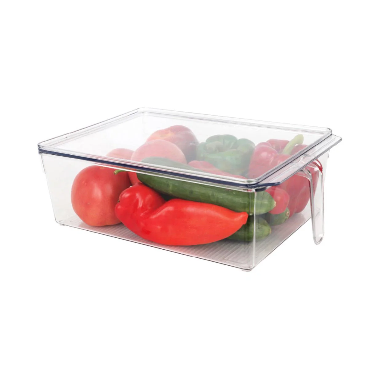 Fridge Organizer Bin with Lid | 31.5 x 20.5 x 10 cm