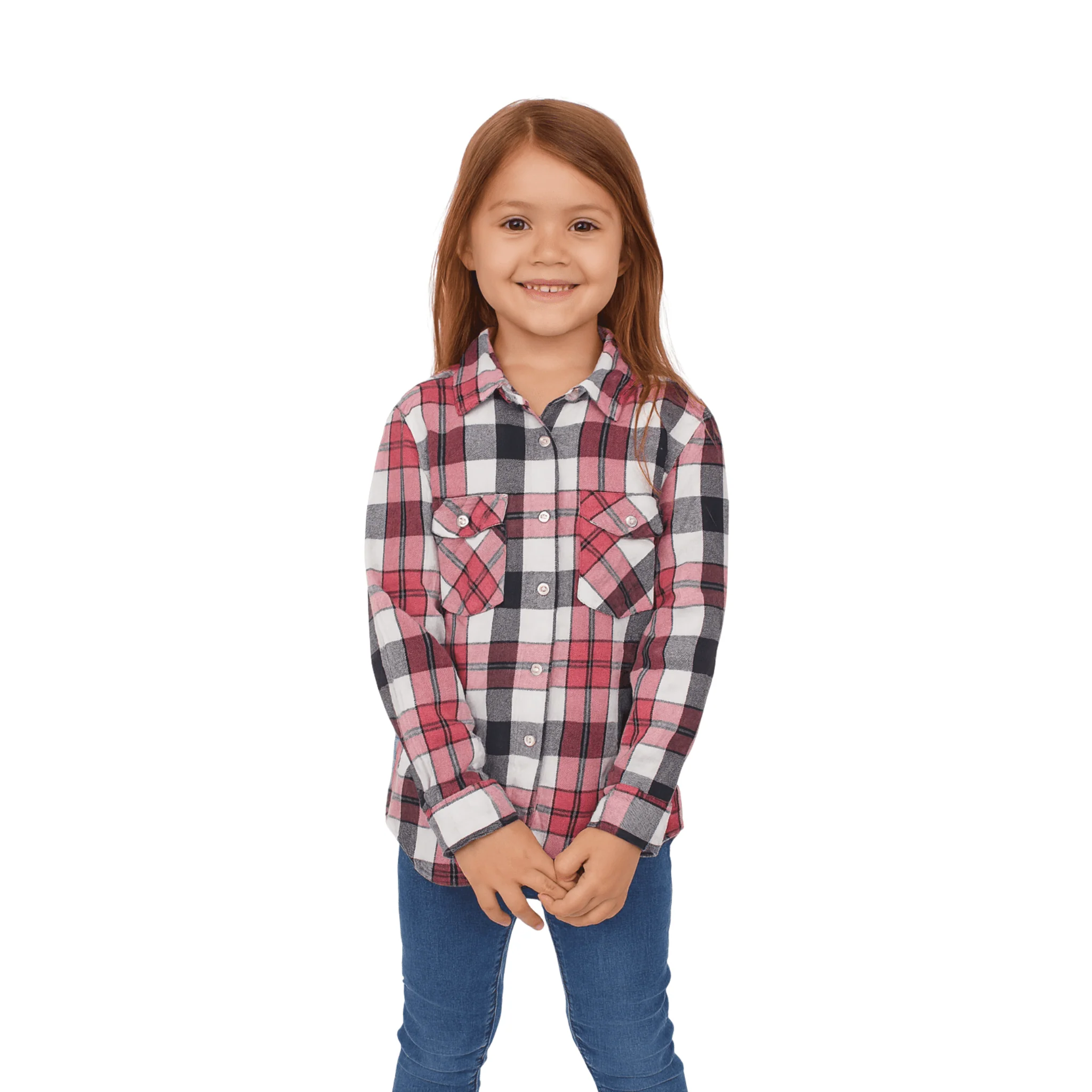 Girls’ Plaid Flannel Shirt 2 to 6