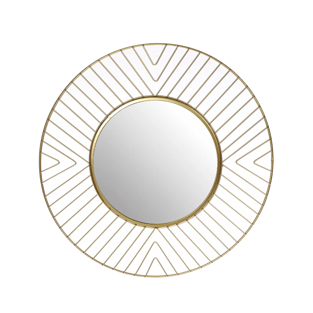 Gold Geo Mirror | 45 cm Diameter