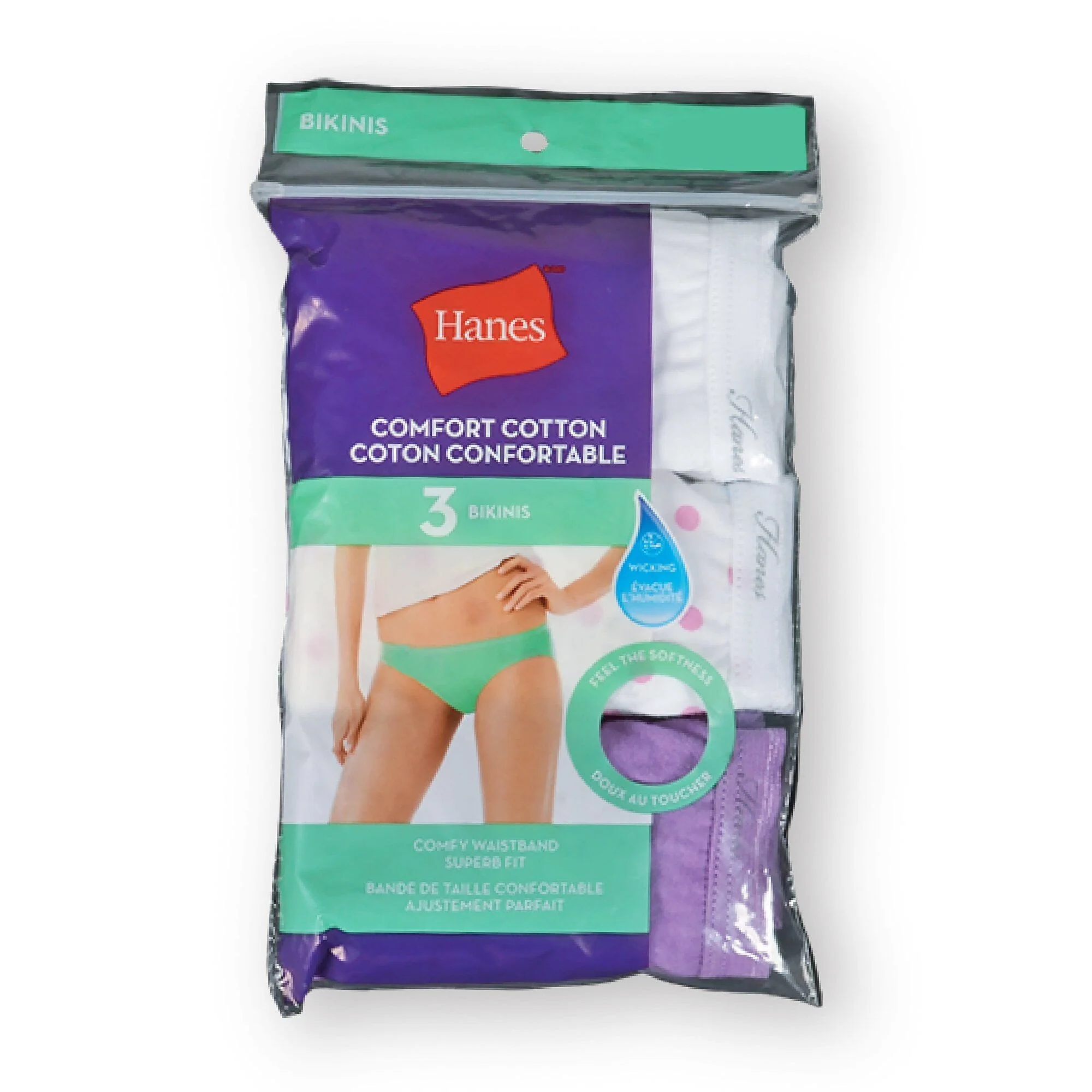 Hanes | 3-Pack Assorted Colors Bikinis-H1420T