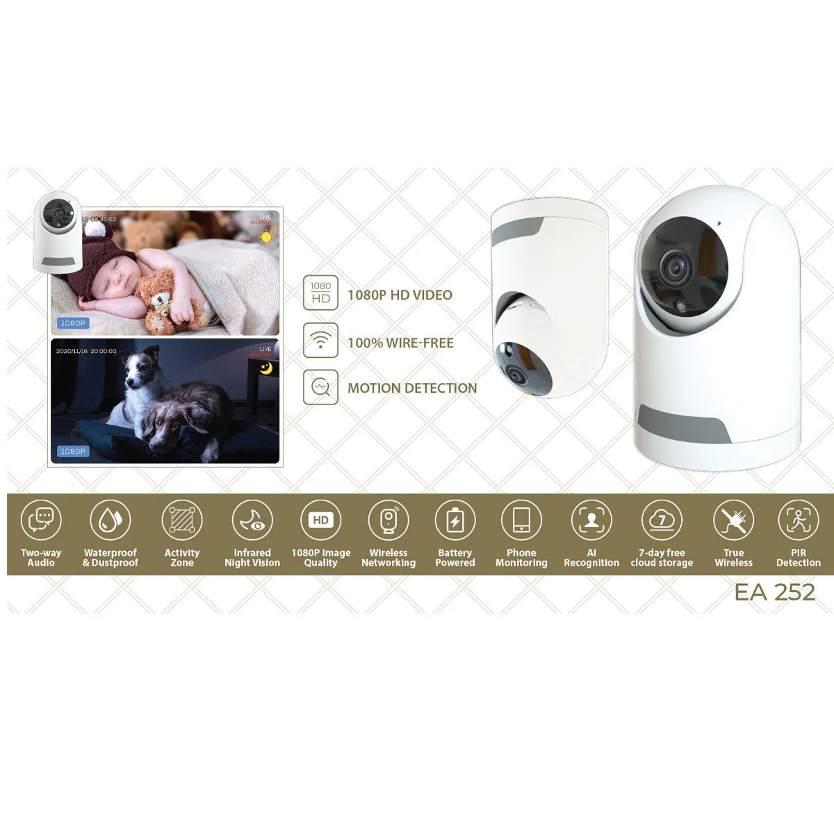 Home Security Camera 2 Way Audio 1080P - Image 2