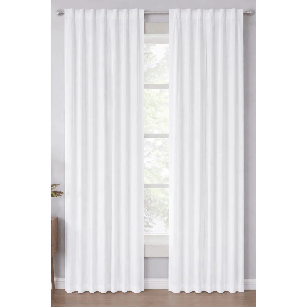 Jacob Back Tab Lined Faux Linen Curtain Panels – 52X84 (2-Pack)