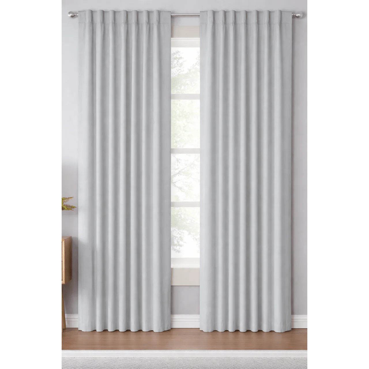 Jacob Back Tab Lined Faux Linen Curtain Panels – 52X84 (2-Pack) - Image 4
