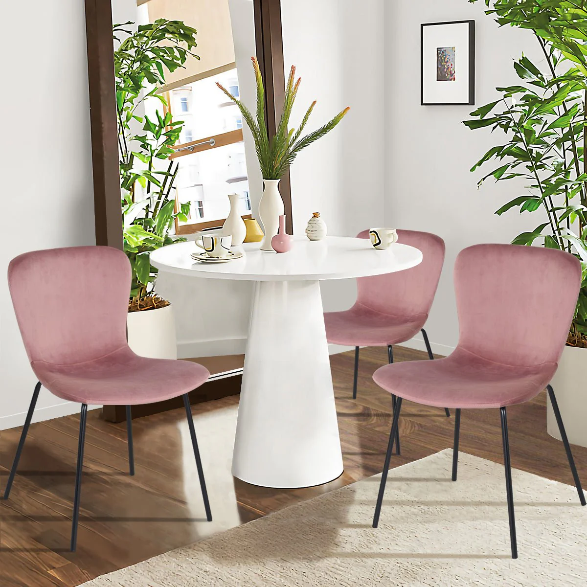 Koziello | PU Velvet Dining Chair - Image 2