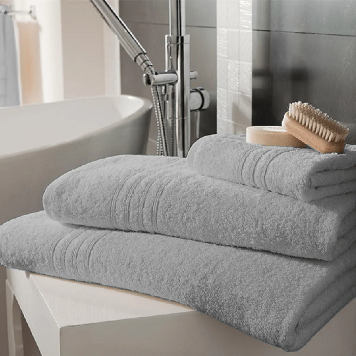 LAUREN TAYLOR- 100% COTTON PREMIUM TERRY TOWEL-BLUE - Image 6