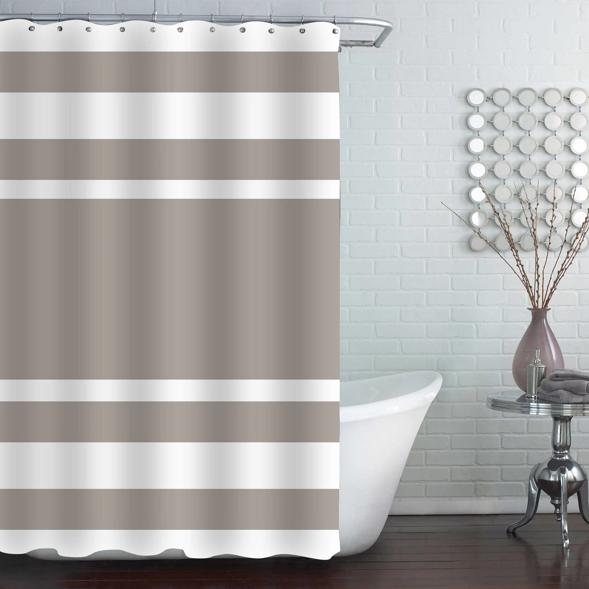 Lauren Taylor | Alena - Stripe Shower Curtain - Image 3