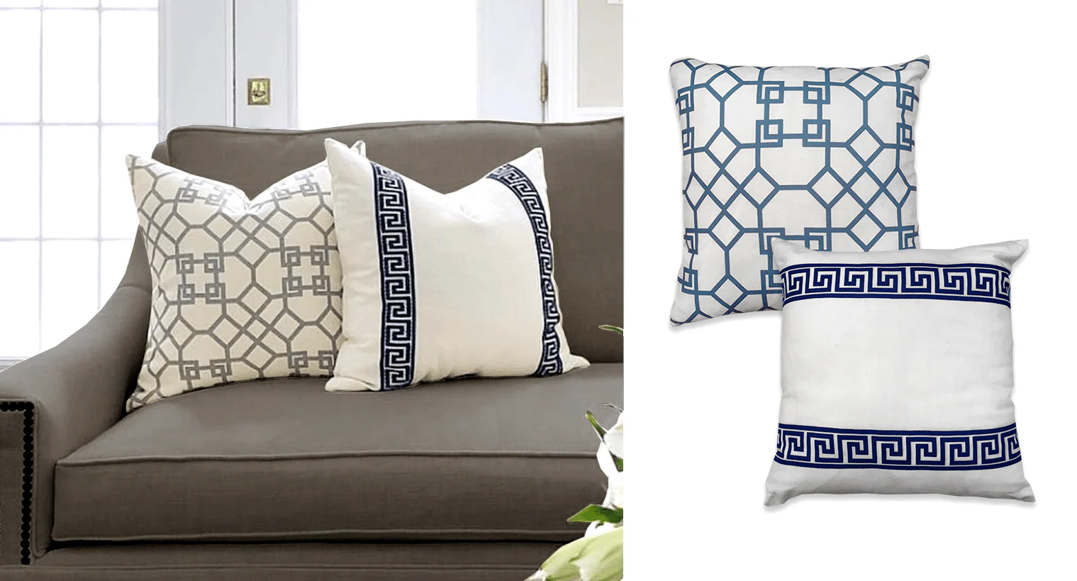 Lauren Taylor - Athena faux-linen cushions - Image 3
