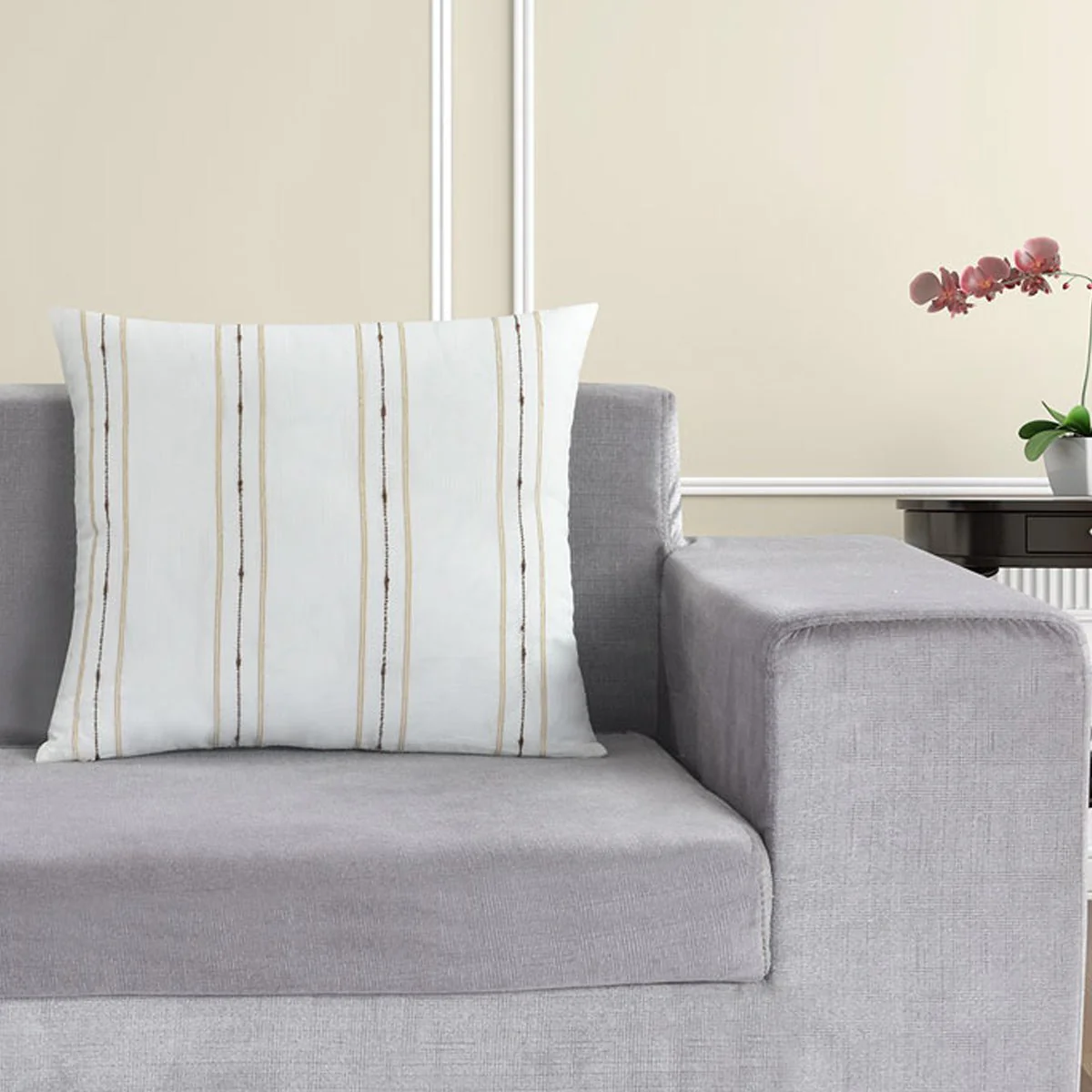 Lauren Taylor- ELENA 2 PK Striped Jacquard Cushions