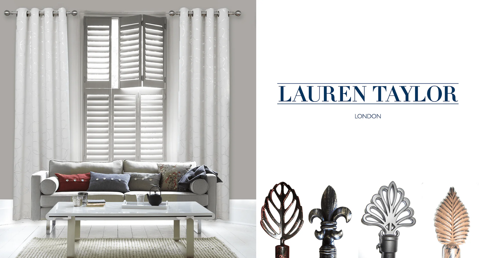 Lauren Taylor - LONDON | Decorative Curtain Poles (Set of 2) - Image 3