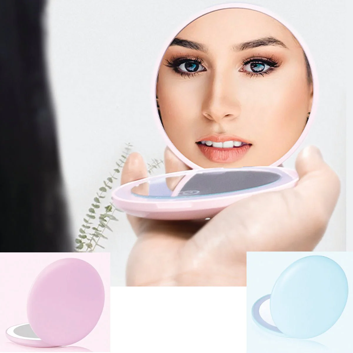Led Cosmetic Mirror/2 Times Magnification/rechargeable