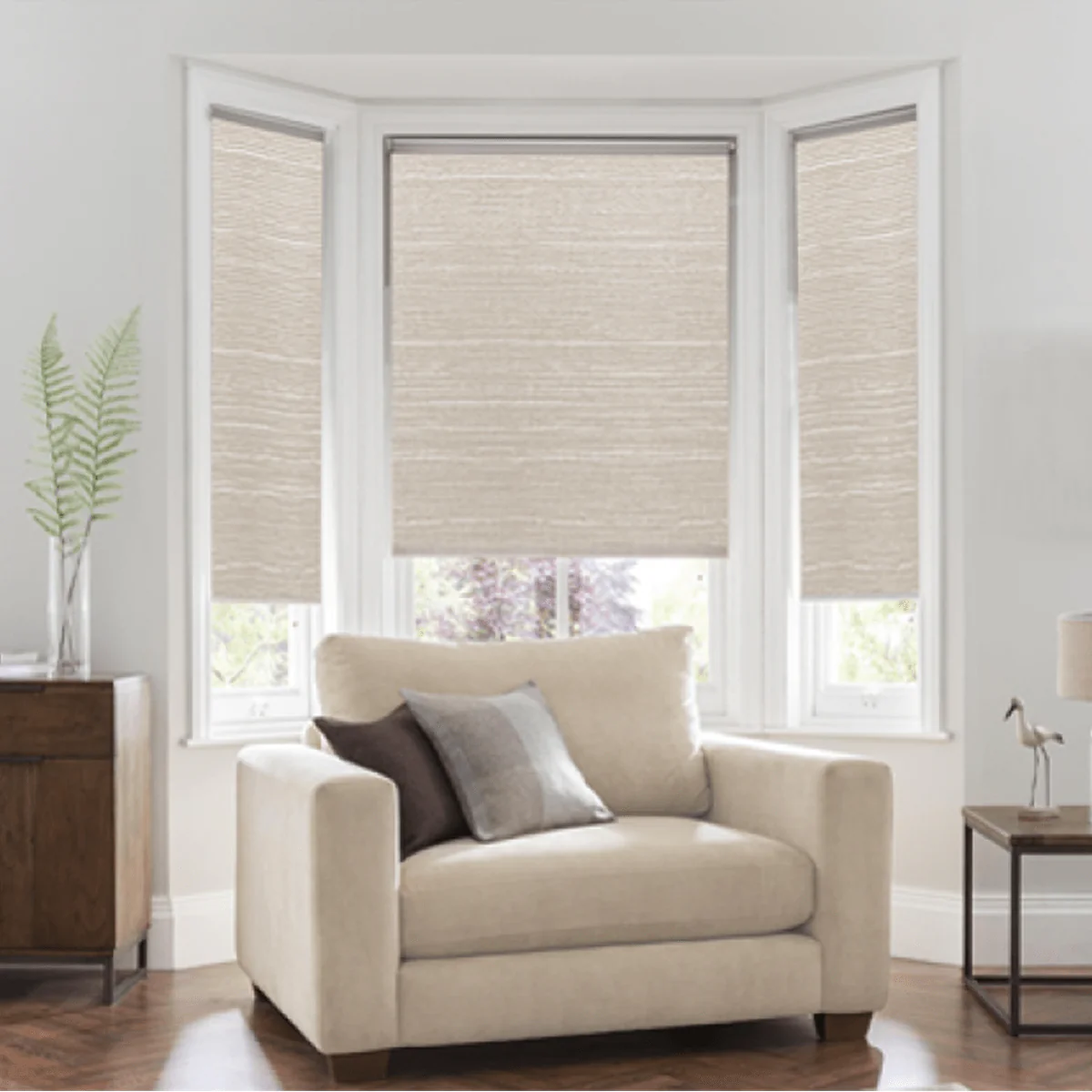 Linen Look Blackout Roller Shades | Taupe - Image 2