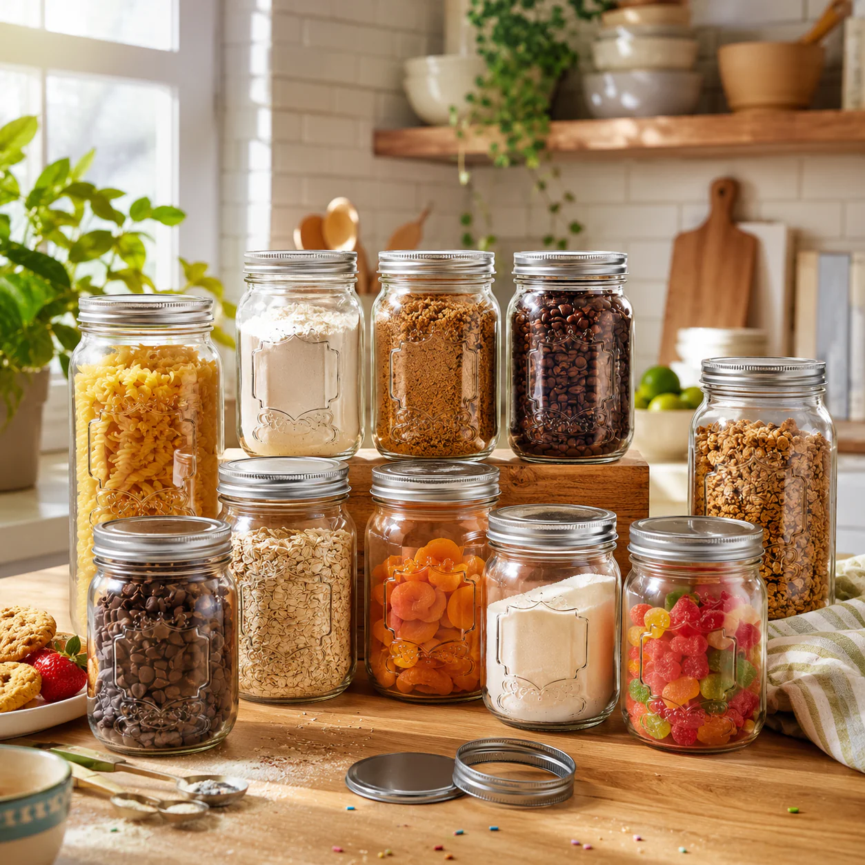 Mason Jar Set with 2-Piece Lids – 750 ml – Set of 12
