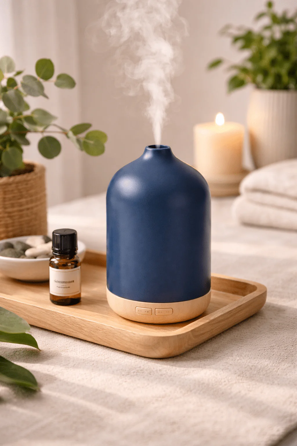 Matte Navy Electric Oil Warmer Diffuser - Image 2