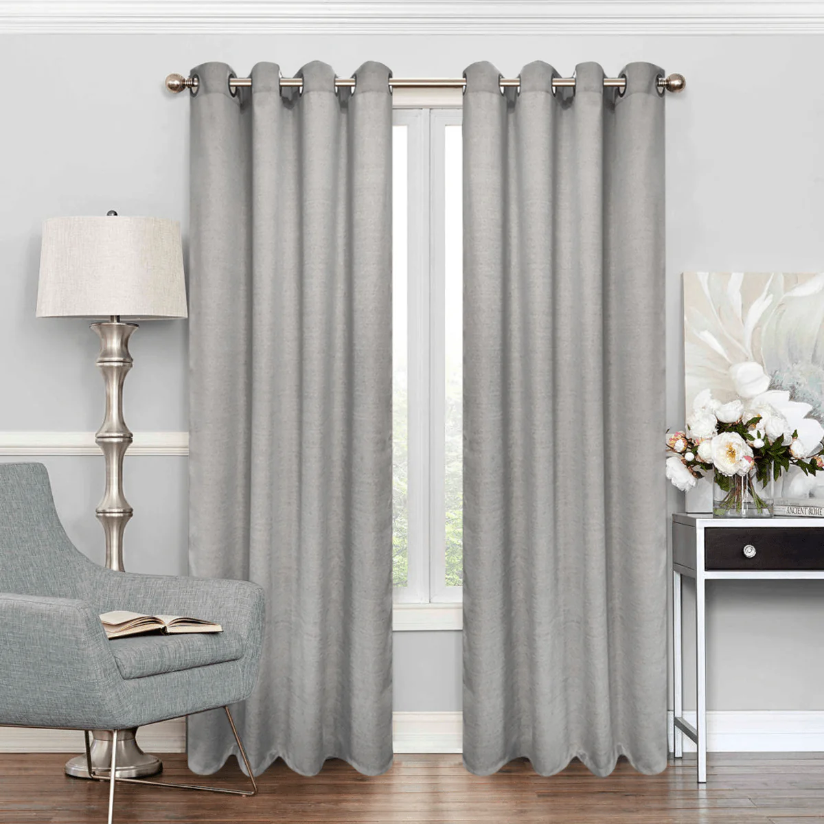 Maxim - Panel Grommet 1pc Heavy weight Faux Linen - Image 2
