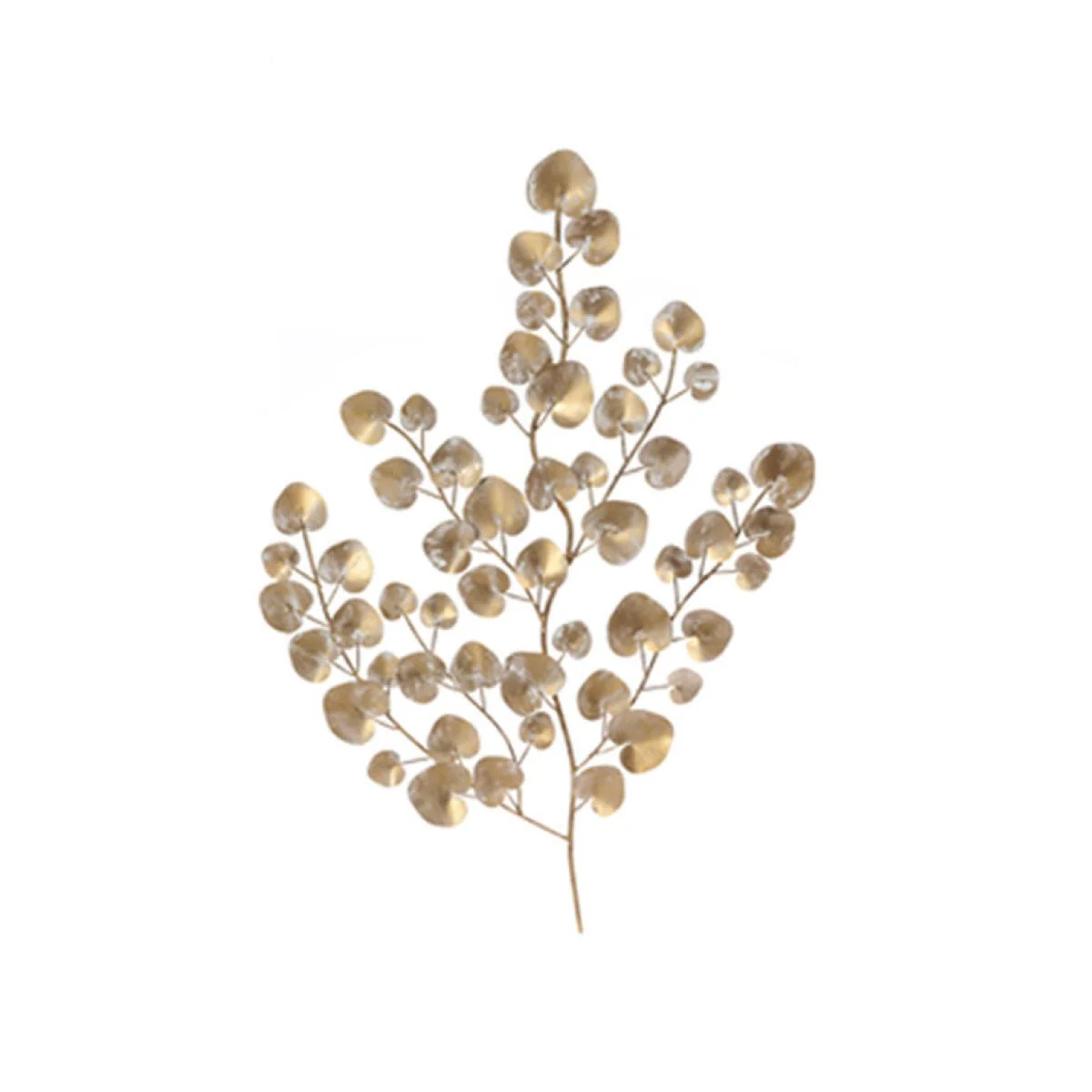 Metal Wall Art Beige Leaves - Image 2