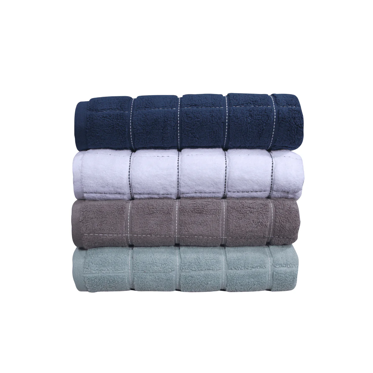 Midnight-Towel Teal Check Motif Teal Collection - Image 2