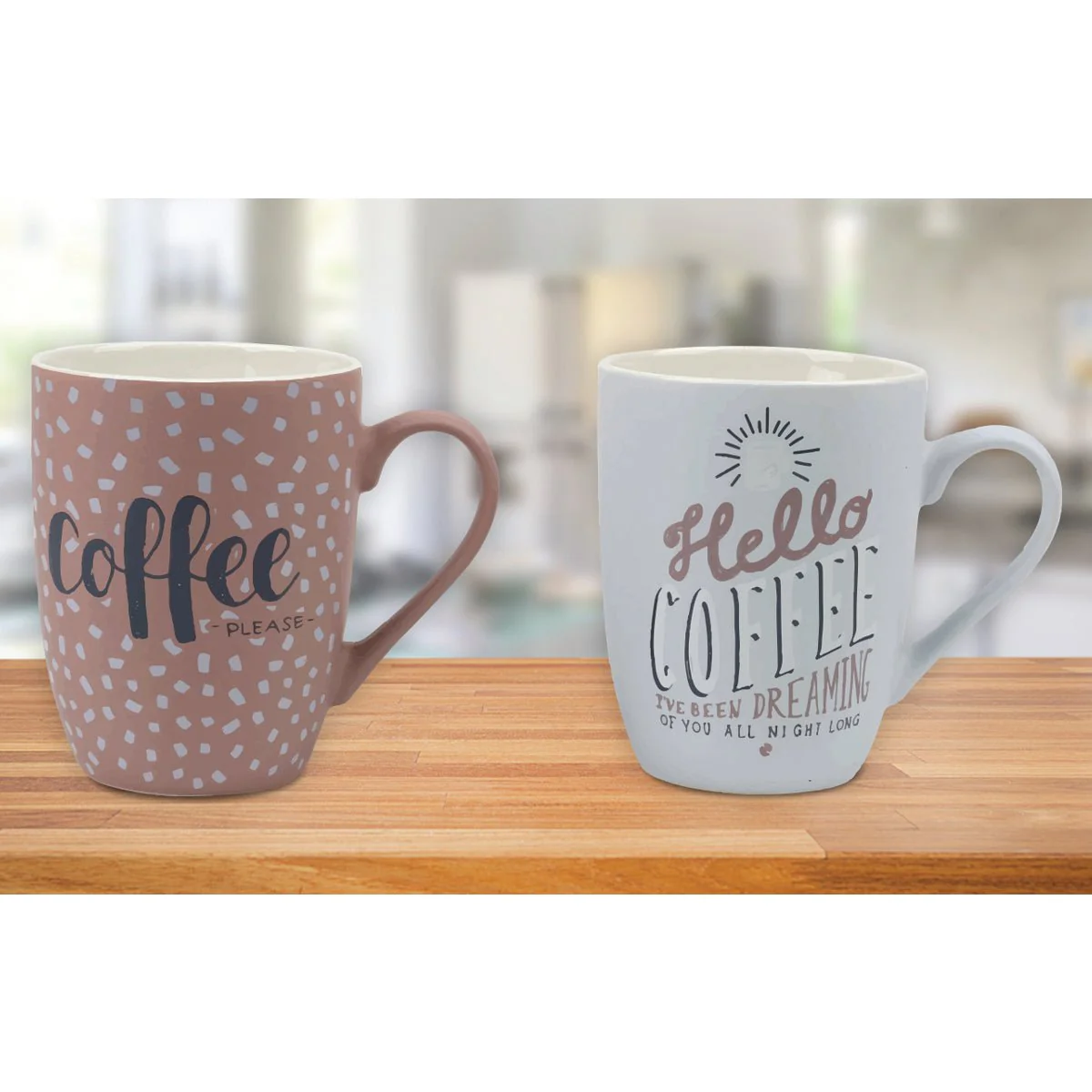 New Bone Mug 11oz Hello Coffee Asst Decals - Image 2