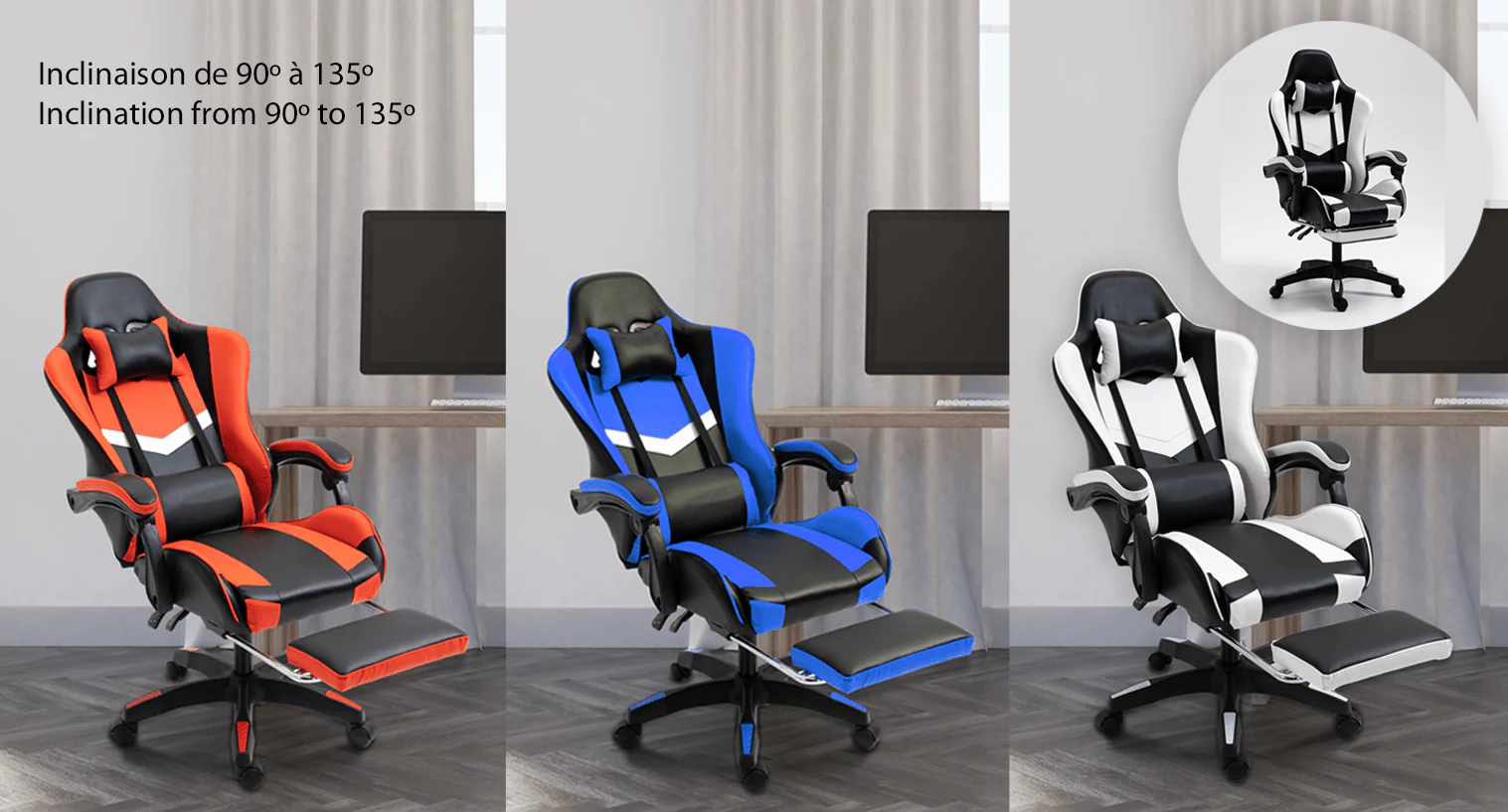 Office Gaming Chair PU leather - Image 4