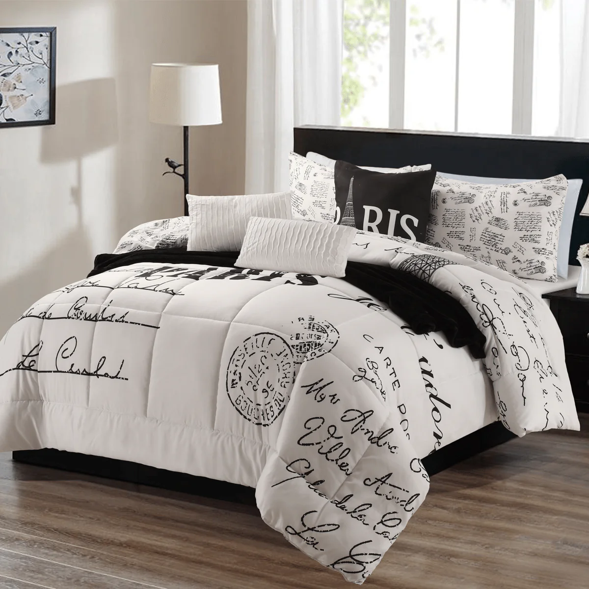 Paris Jazz- Comforter Black/white - Image 3