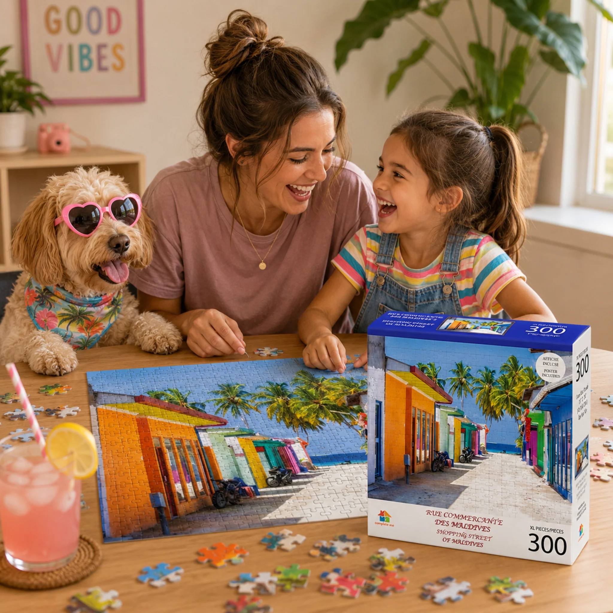 Premium Landscape & Animal Puzzle – 300, 500 or 1000 Pieces (Poster Included)