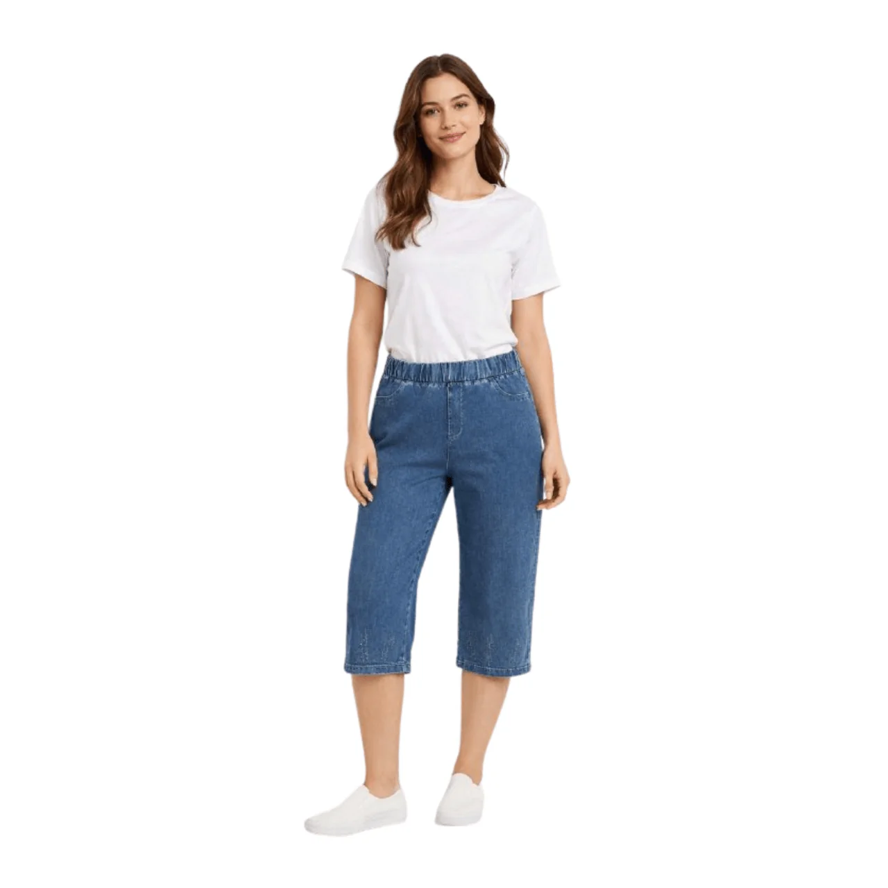 Printed Cropped Pull-On Pants - Image 2